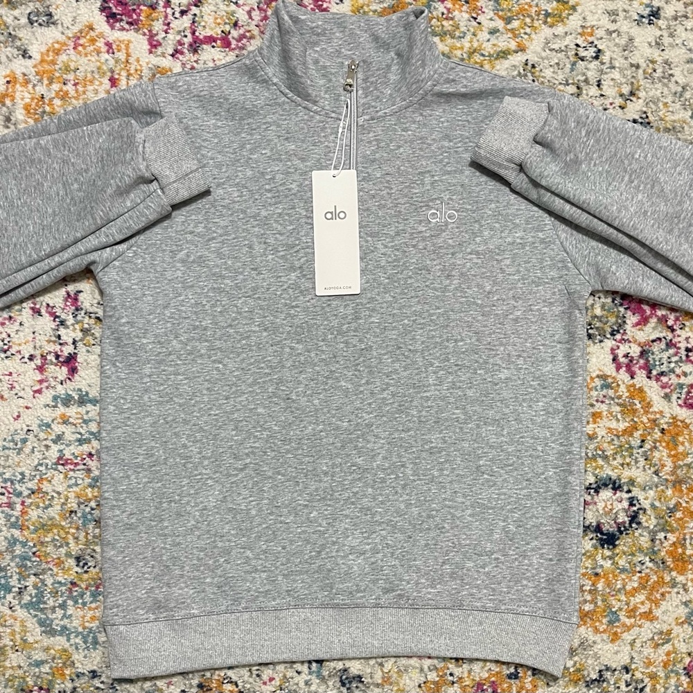 Alo Yoga Grey Quarter zip pullover Unisex S